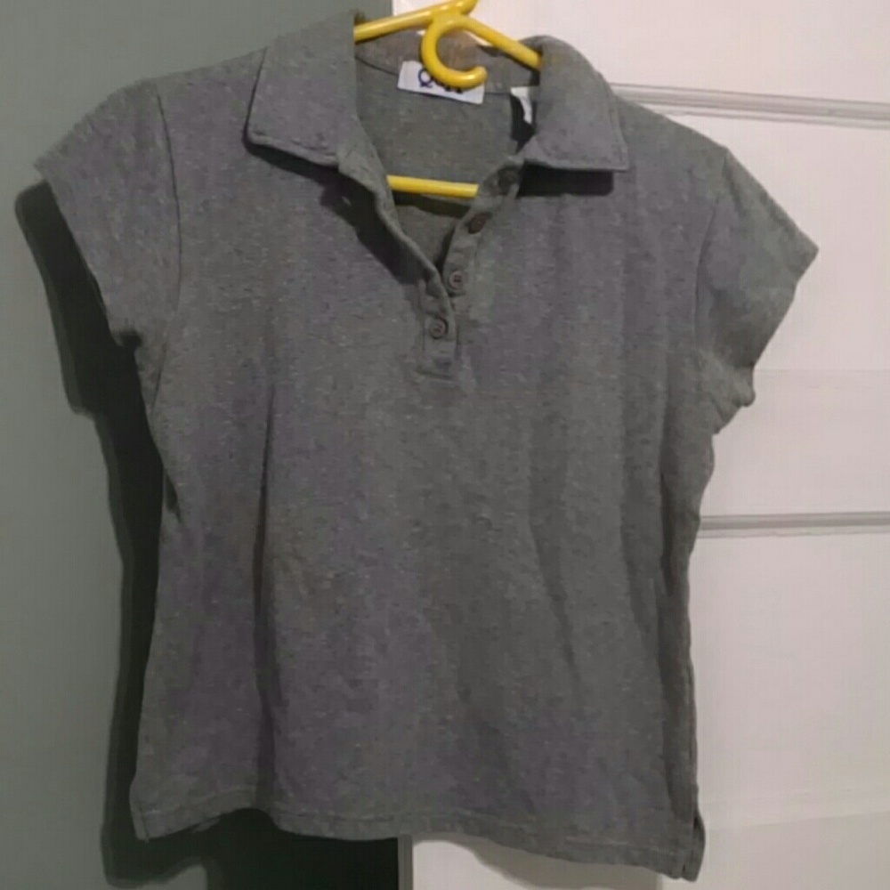 7 for $21//Q&A Grey Polo Tee